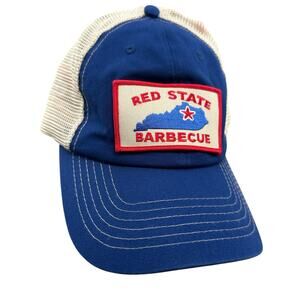 Vintage Promo Trucker Hat Adjustable Red State BBQ Kentucky Food Truck